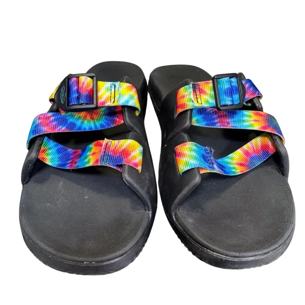 Chaco Chillos Slide Sandals Dark Tie Dye Kid's Size 6 US /‎ Women’s 7-7.5